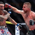 Emotional moment Justin Gaethje embraces his mum moments after brutal UFC 300 KO loss to Max Holloway