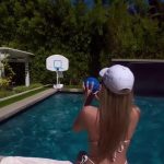 Watch moment Kayla Simmons nails incredible basketball shot and wiggles bum in tiny bikini as fans hail ‘Goddess’