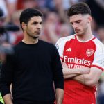 Fans spot Declan Rice ‘throwing a strop’ in background while Mikel Arteta gives end-of-season Arsenal speech